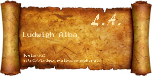 Ludwigh Alba névjegykártya
